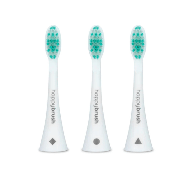 HAPPYBRUSH Tête de brosse Vibe 3 Blanc 3x