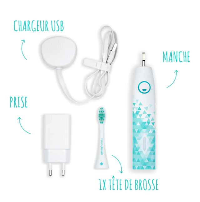 HAPPYBRUSH Starter set Sonique Vibe 3 blanche